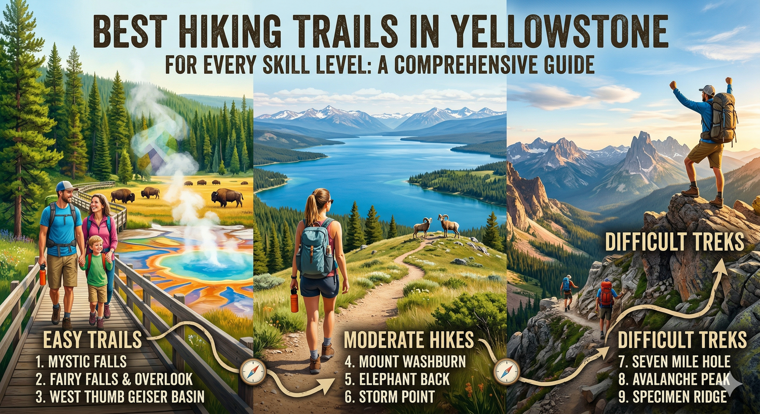 Best Hiking Trails in Yellowstone for Every Skill Level: A Guide to Scenic Hikes